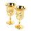 Lot de 2 calices chinois style rétro doré simple 4