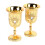 Lot de 2 calices chinois style rétro doré simple 5