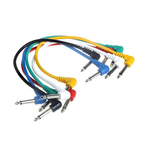 6 Stück verschiedene Gitarreneffekt-Anschlusskabel 1