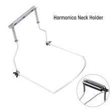 Durable Metal Harmonica Neck Support Rack Adjustable for 10 Holes Accessory