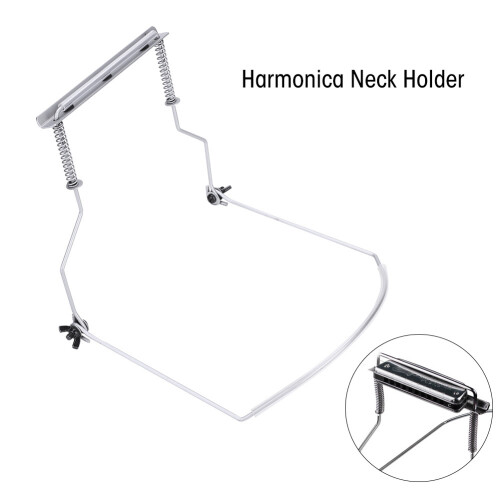 Durable Metal Harmonica Neck Support Rack Adjustable for 10 Holes Accessory