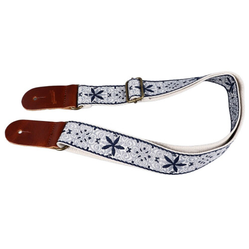 Sangle de ukulélé brodée style ethnique ajustable 1