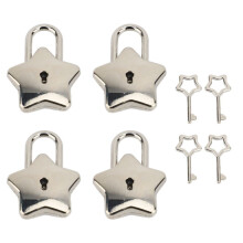 4er-Set Schatztruhen-Vorhängeschloss Mini-Metall-Tagebuch