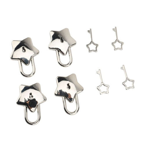 4 Set Treasure Chest Padlock Mini Metal Diary Book 2