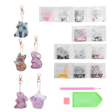 Kit de llavero con pintura de diamantes con colgante elegante