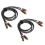 2 cables RCA de 2 a 2 AV de 4 conectores 4
