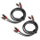 2 cables RCA de 2 a 2 AV de 4 conectores 3