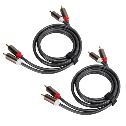 2 cables RCA de 2 a 2 AV de 4 conectores 2