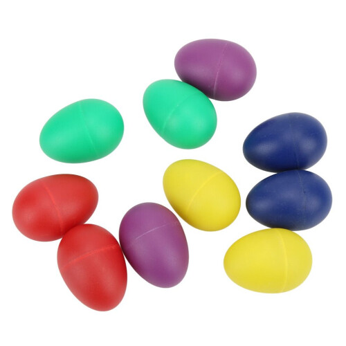 10 Stück Mini-Musik-Eier, bunte Hand-Kunststoff-Eier 1