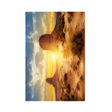 Sun and Desert Style Aquarium Background Poster PVC 122*46cm Waterproof Decoration