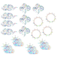 16Pcs Rainbow Suncatcher Window Clings Anti
