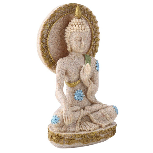 Fengshui sandsten Buddha staty hemhotell 1