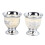 2pcs Vintage Wine Cup Silver Retro Metal Goblet 1