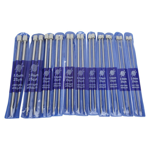 22 st stickor 25 cm rostfritt stål glansigt 2