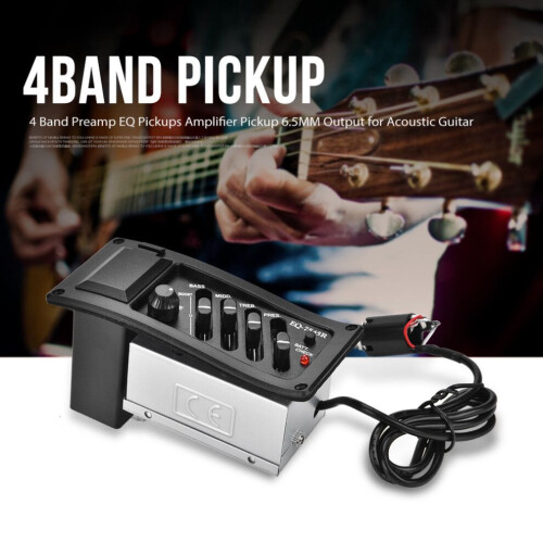 4 Band Preamp EQ Pickups Amplifier Pickup 6.5MM 2