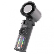(Transparent Black) Portable Handheld Fan High Speed 4000mAh Ice Cold Fan Summer Quick Cooling Fan Party Small Present for Friend