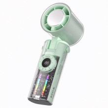 (Transparent Green) Portable Handheld Fan High Speed 4000mAh Ice Cold Fan Summer Quick Cooling Fan Party Small Present for Friend