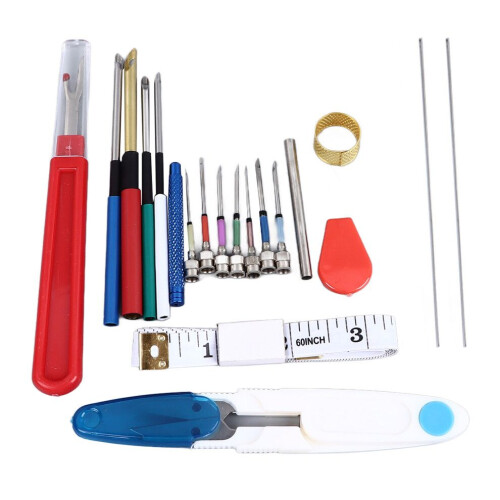 20-teiliges Punch Needle Set, Nadeleinfädler