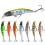 Conjunto de 7 iscas de pesca de plástico para pesca marítima, iscas de superfície. 1