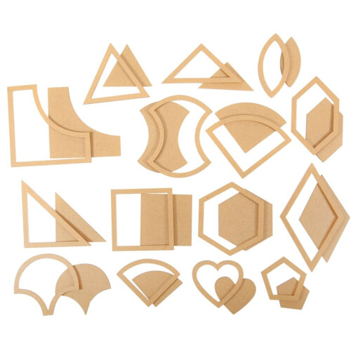 54 Pcs Quilting Template Multiple Shaped Acrylic 1