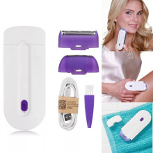 Kit de depilación profesional sin dolor Finishing Touch Depiladora láser táctil recargable por USB para mujer Afeitadora corporal, facial, d