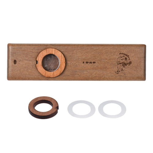 Armónica de madera Kazoo hecha a mano con metal 1