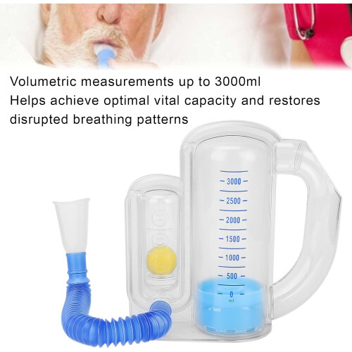 Σπιρομέτρηση 3000ml/5000ml Αναπνευστική συσκευή γυμναστικής, Blow and Breathe Αναπνευστ 1