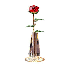 1 set geschenken Kristallen rozenbloem met vaas Kristallen rozen kunnen in een vaas worden geplaatst