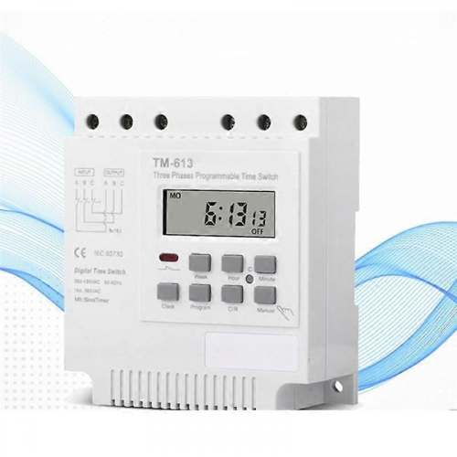 Interruttore programmabile con timer trifase 380V 415V con retroilluminazione 1