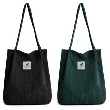 Corduroy Tote Bag, Corduroy Schoudertas Grote Capaciteit Dames Casual Tote Bag, Mode Winkelen Tot--