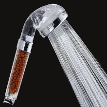 Duschkopf aus Edelstahl, Filterfiltration, Hochdruck-Wassersparfunktion, 3 Strahlarten, Handbrause für trockene Haut und Haare