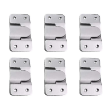 6 Pairs [12 Pack] Embedded Concealed Mounting Bracket Interlock Hanging Buckle Stainless Steel Wall Hardware For Hanging Picture Mirror Frame Backspla