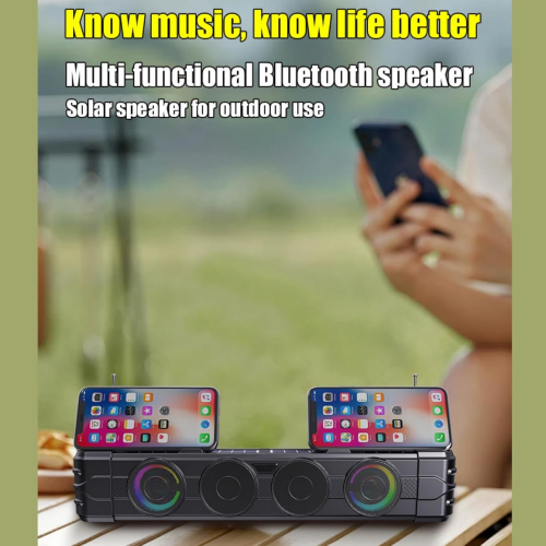 Φορητό διπλό ηλιακό ηχείο Bluetooth ασύρματο εξωτερικό ηχείο μακρύ ραδιόφωνο κ 2