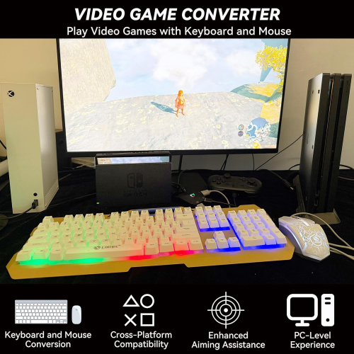 Conversor de ratón compatible con Xbox 360, PS3, Nintendo Switch con USB 1