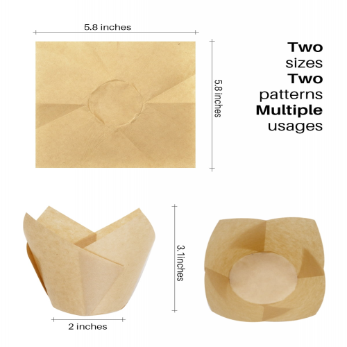 Tulip Muffin Liners, 250 τεμάχια Cupcakes Liners, Ανθεκτικά στο Λάδι Περιτυλίγματα Cupcakes σε 3 Χ 1