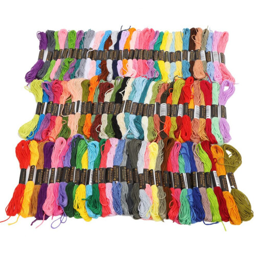 100 Stück Nähgarn, farbig, Polyester, Haushalt