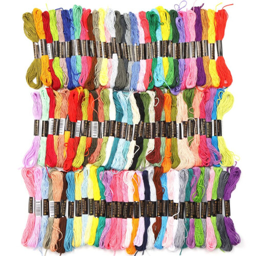 100 Stück Nähgarn, farbig, Polyester, Haushalt 1