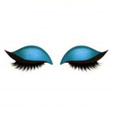 (G) 2-in-1 Reusable Eye Makeup Stickers, Glitter Eyeshadow and Eyelash Stickers for Quick, Professional Look, Perfect for Home, Travel, and Parties