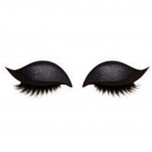 (D) 2-in-1 Reusable Eye Makeup Stickers, Glitter Eyeshadow and Eyelash Stickers for Quick, Professional Look, Perfect for Home, Travel, and Parties