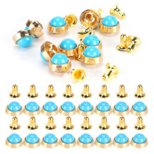 100 sets gekleurde kristallen klinknagels 8 mm doe-het-zelf zinklegering