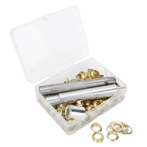 100 sets van 0,3 inch oogjes met perforator