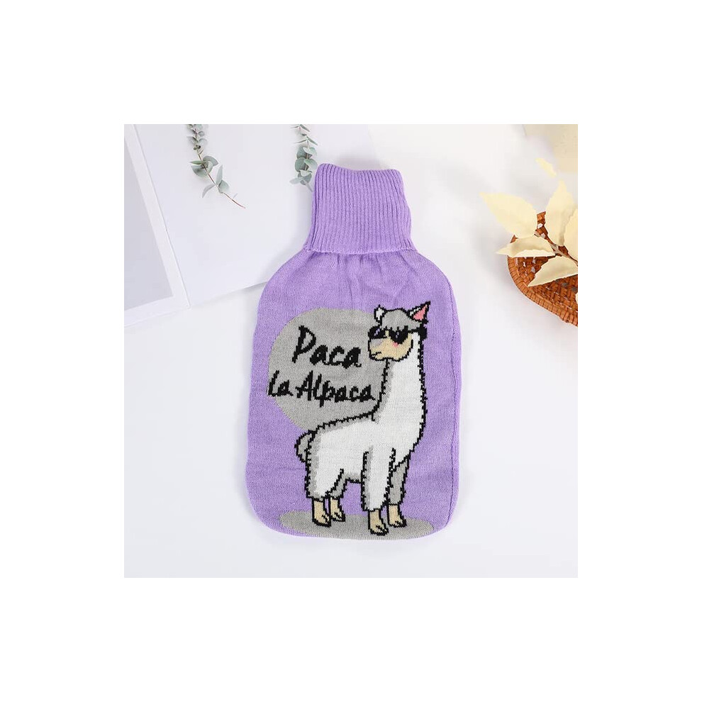 2000ml Hot Water Bottle With Knitted Cover And Cloth Bag Hand Warmer For Winter Heat Preservation Large Capacity Cover3