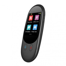 (Black) Portable Smart Voice Translator Support Photo Instantly Translation Device for Trip Business