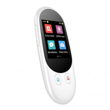(White) Portable Smart Voice Translator Support Photo Instantly Translation Device for Trip Business