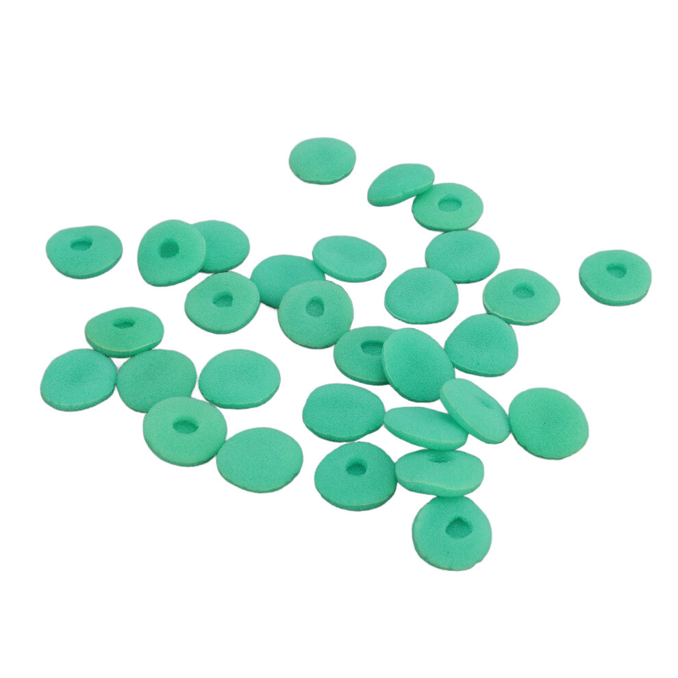 30Pcs 15Mm Foam Earbud Sponge Covers For Earpiece Headphones Green 7901362788250