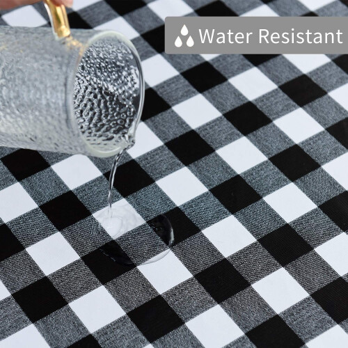 Durable PVC Material Table Cover, Environmentally Friendly Dyes Abstract Geometric Pattern, Heat Resistant Rectangular Tablecloth for Decorative Use ( 2