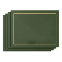 Elegante Tischsets aus strapazierfähigem, weichem PU-Leder (4er-Set), dicke, rutschfeste und hitzebeständige Matten für Küchentische, waschbar und