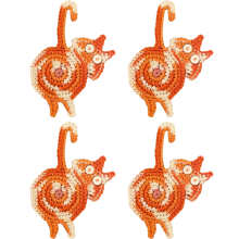 Handgehäkelte Untersetzer, einzigartiges Kätzchen-Design, leicht zu reinigen, vielseitig einsetzbar, hochwertige Artikel, rutschfest,