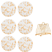 Untersetzer aus gepresstem Acryl mit Goldfoliennetz, luxuriöse Tischaccessoires, transparente Golduntersetzer für festliche Atmosphäre in Küche,