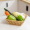 (M) Rustic Stackable Bamboo Fruit Basket - Versatile Storage for Kitchen, Restaurant, Vegetables, Snacks, and Farmhouse Decor 5